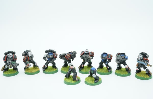 Warhammer 40k Space Marines Black Templars set of 10 plastic miniatures