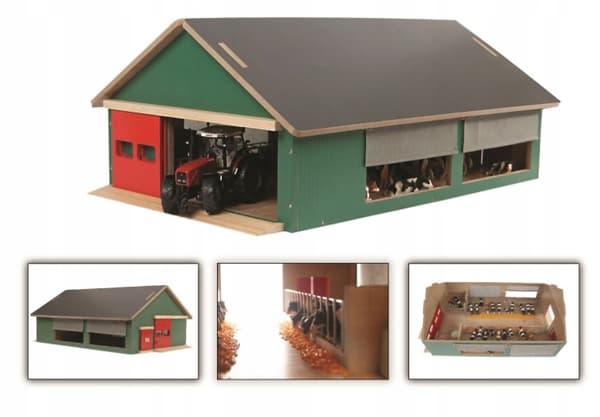WOODEN COW SHEET 1:32 WITH WINDOWS AND BLINDS