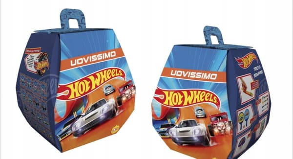 Hot Wheels Uovissimo Easter Set with an egg-shooter and a vehicle