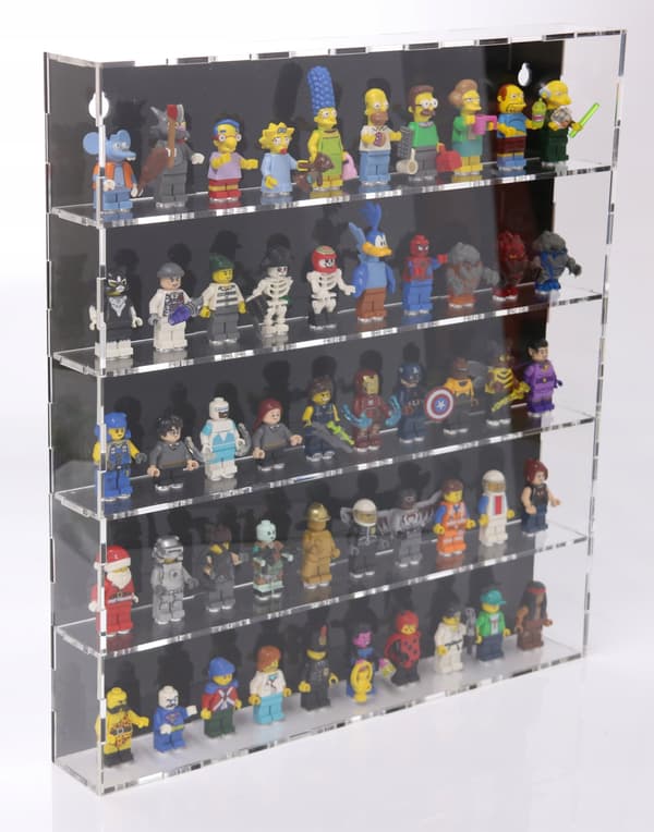 LARGE DISPLAY CASE/STORAGE UNIT FOR 50 LEGO MINIFIGURES AND FIGURINES