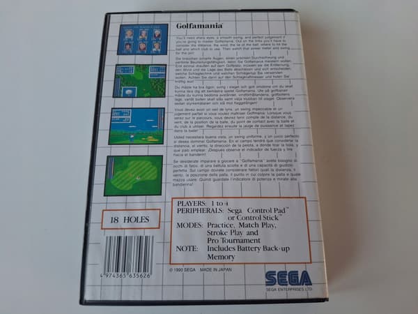 GOLFAMANIA SEGA MASTER SYSTEM ENG