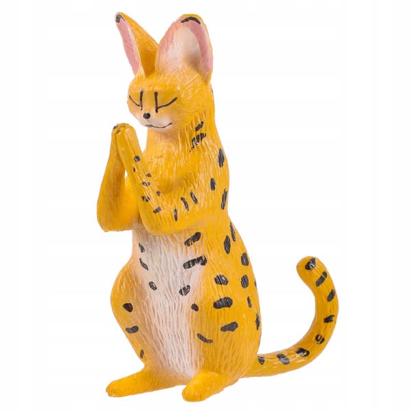 ORANGE PLASTIC CAT FIGURINE FOR HOME DECORATION