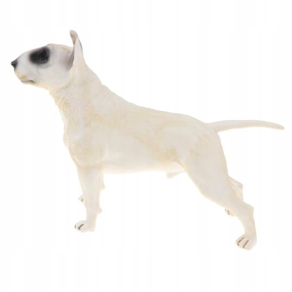 Plastic Bull Terrier Action Figure – Pet Dog Model