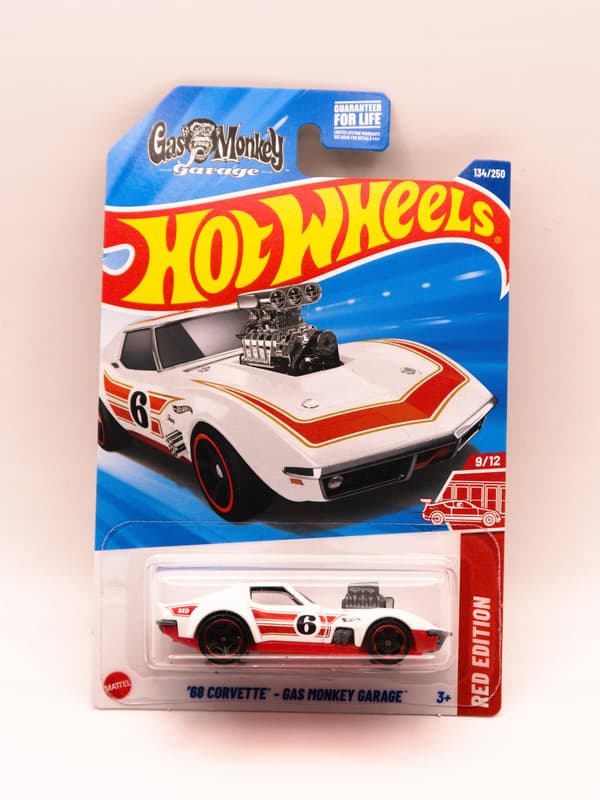 HOT WHEELS '68 Corvette – Gas Monkey Garage White Red Edition
