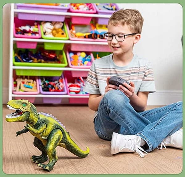 INTERACTIVE T-REX DINOSAUR – REMOTE-CONTROLLED R/C ROBOT WITH REMOTE CONTROL + 5x BATTERIES