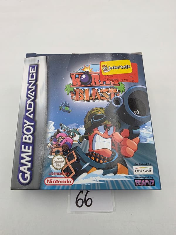 GAME BOY ADVANCE WORMS BLAST ORIGINAL CARDBOARD BOX