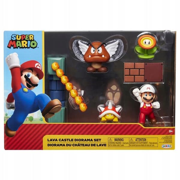Super Mario Lava Castle + 4 minifigures set, ages 3+