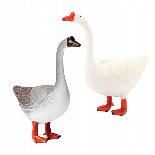 2 DECORATIVE GOOSE FIGURINES FOR YOUR DESK AND PATIO