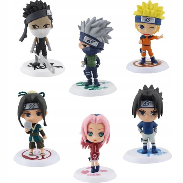 Pack of 6 Naruto Nime 7cm PVC action figures #A
