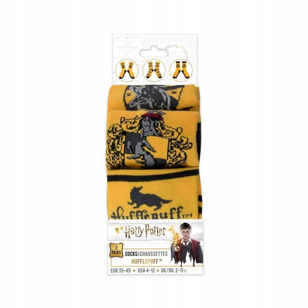 Harry Potter Socks – Hufflepuff, 3 pairs – sizes 35–45