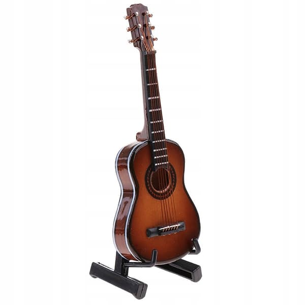 1/6 Wood classical guitar with a support box for the B-shape headstock, as described