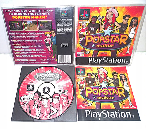 POPSTAR MAKER game for Sony PlayStation (PSX) 3XA – Disc in very good condition