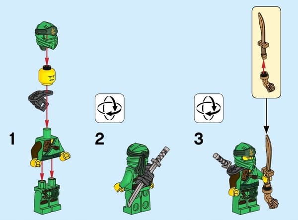 Lego 70676 @@@ LLOYD + WEAPONS @@@ minifigure from the set