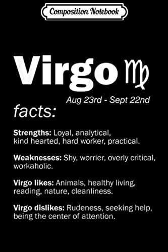 Composition Notebook: Virgo Facts – Zodiac Star Sign Gift Journal/Notebook