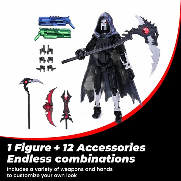PLUSHCEWT T13 Action Figures with Interchangeable Hands and Accessories for Children