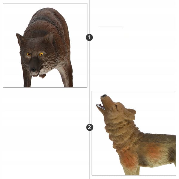 4 REALISTIC PLASTIC WOLF MODELS – EDUCATIONAL TOYS