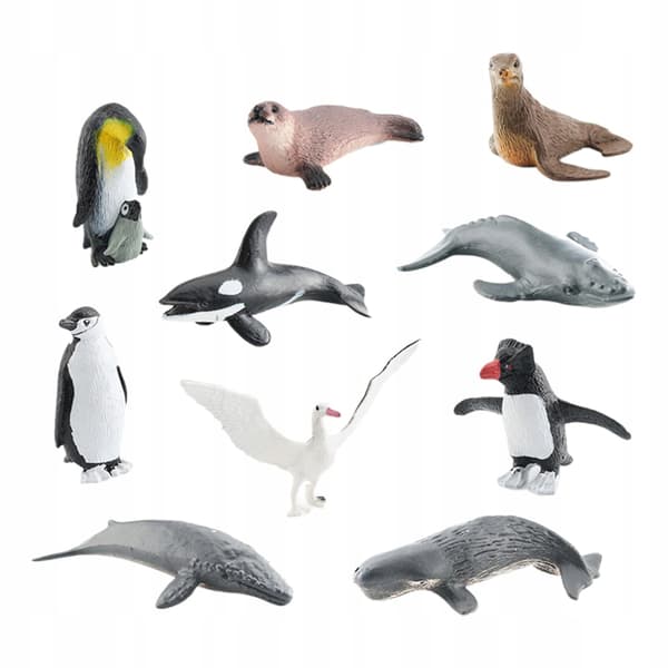 10x Antarctica Ocean Animal Play Set Realistic Animals Model Play Set Learning