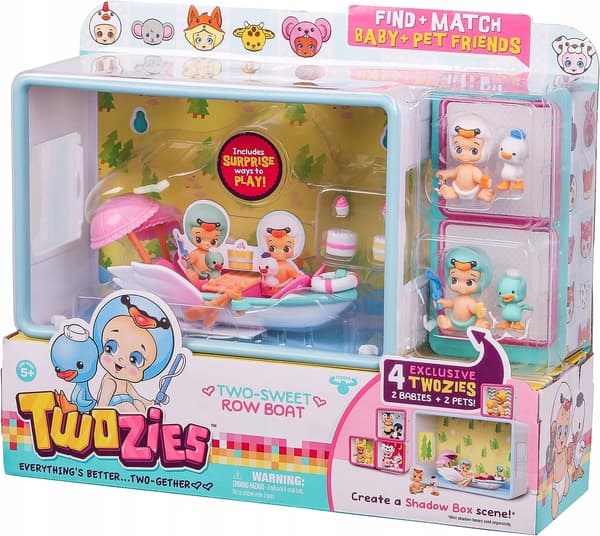 TWOZIES ‘Sweeties’ Boat – gift set featuring Cobi children’s figurines – unique