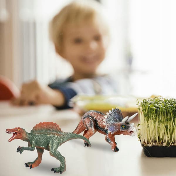 2x Realistic dinosaur figurines Play set Small dinosaur figurines for Style B