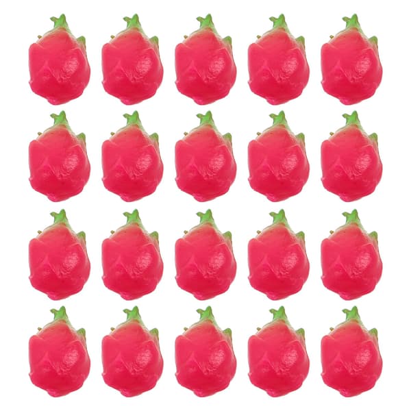 20 Vibrant Mini Fruit Figurines with Dragon Fruit Detail for Dolls