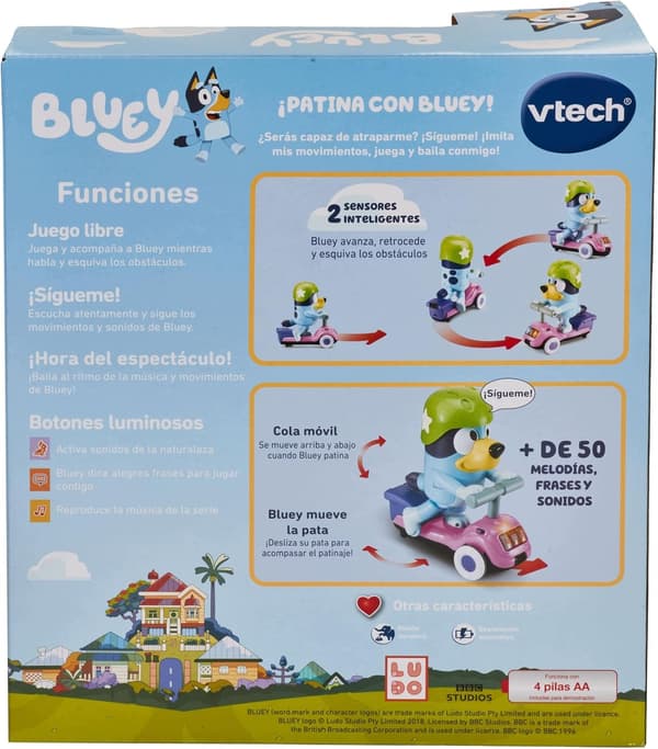 VTECH Bluey: Scooter Time – Bluey Interactive Figure – Spanish Version