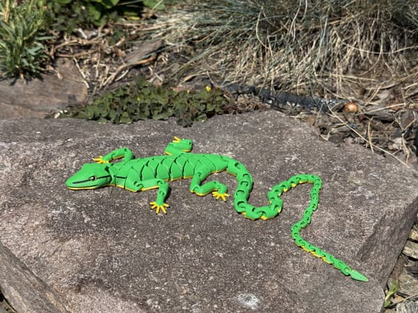 3D Long-tailed Lizard, 46 cm – flexible figurine, terrarium decoration