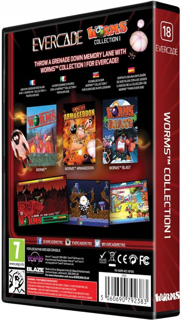 EVERCADE Worms Collection 1 game pack