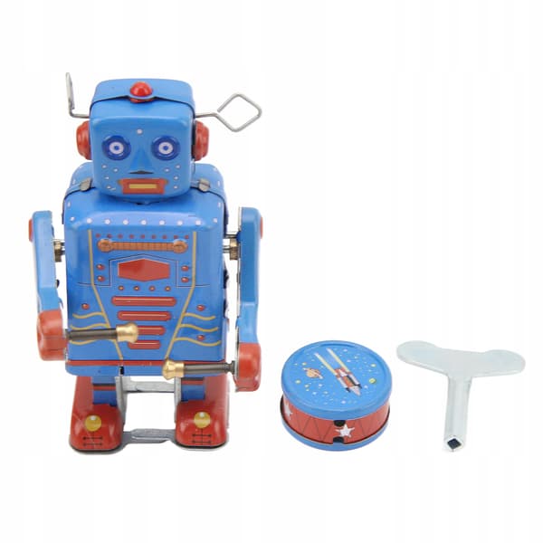 Clockwork Percussion Robot – Retro Tinplate – Handcrafted robots at JW