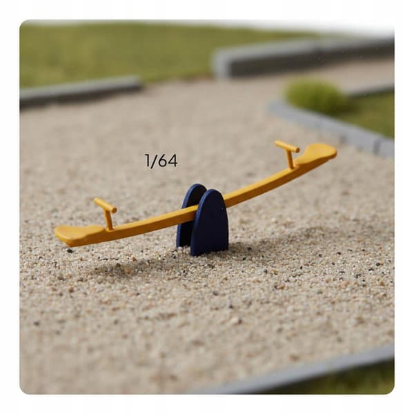 1/64-scale exercise machines in the park. Realistic design. Hand-painted saw