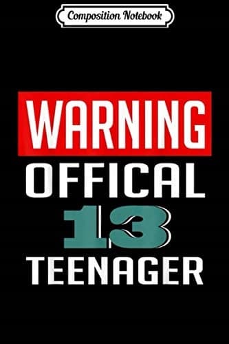 Composition Notebook: Warning Official Nager – 13th Birthday 2006 Gift Journal