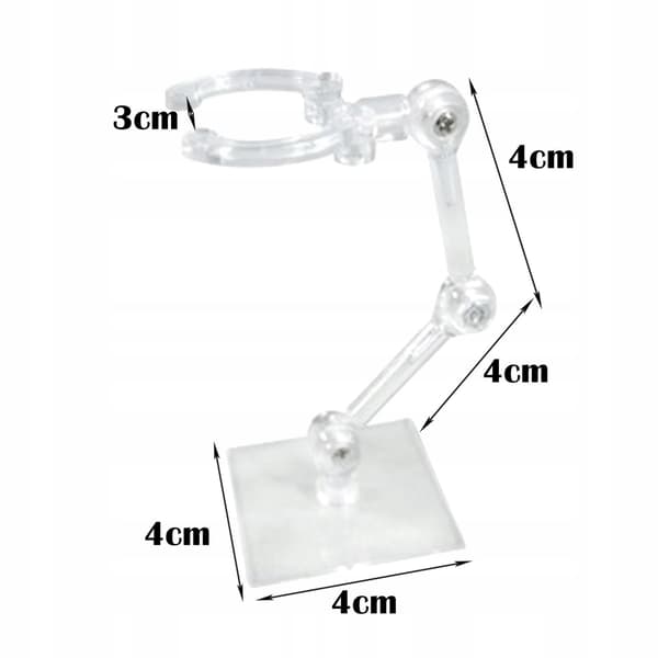 Action Base – Adjustable angle – Display stand for Anime models – 4-pack – Clear – 4x4cm
