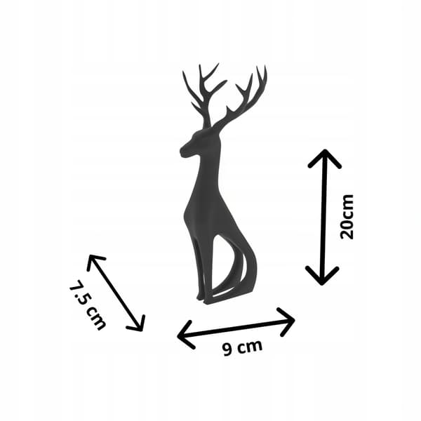 DECORATIVE FIGURINE: STANDING DEER, OPENWORK DESIGN ON A BASE – MANY COLOURS