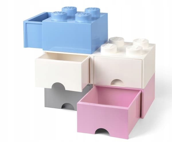LEGO 8-Drawer Brick Container, 2x4 Brick Sorter Box, White