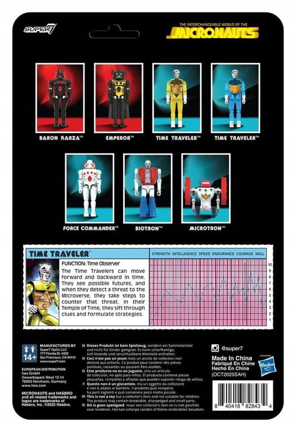 Micronauts: Time Traveller (Translucent Yellow) – Wave 03 ReAction+ 10 cm