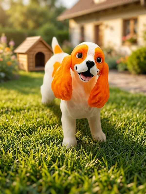 COCKER SPANIEL MOVABLE 3D FIGURINE – ANTI-STRESS DOG TOY – 17 CM – 3D PRINTED