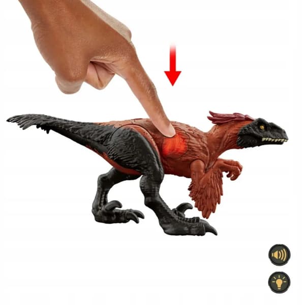 PYRORAPTOR Dinosaur Figurine 18 cm Jurassic World Park Mattel