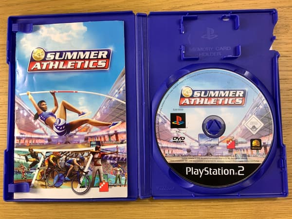 SUMMER ATHLETICS – game disc in very good+ condition, complete PS2 set