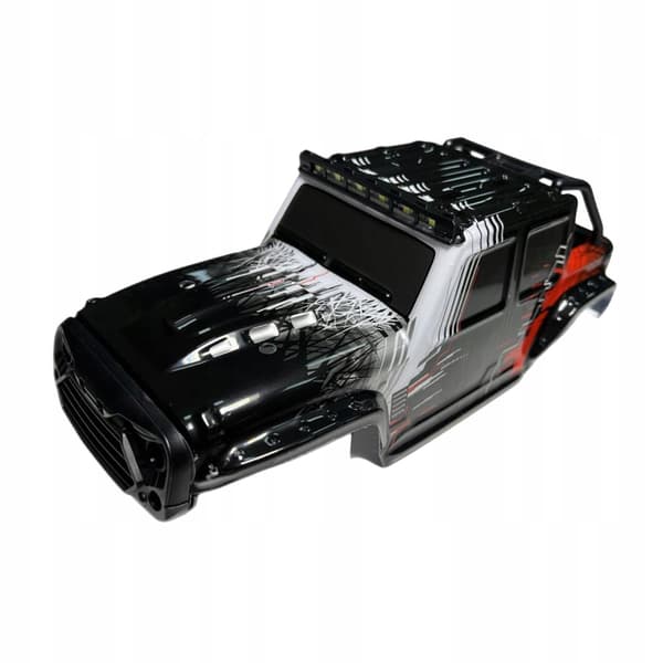 DIY RC Car Shell Canopy: Thickened Modification for RC Car Body – Black and Red