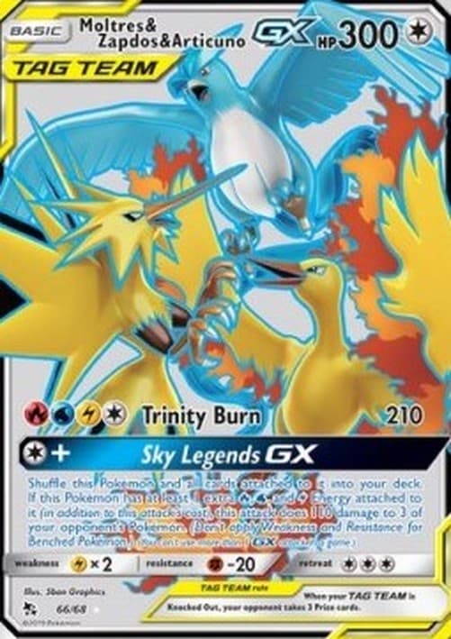 Pokemon Moltres & Zapdos & Articuno GX
