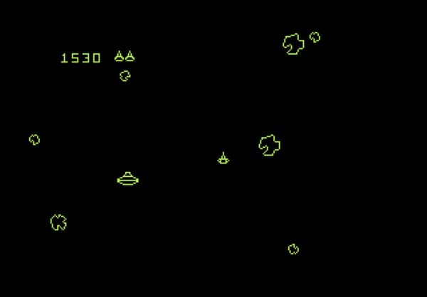 Asteroids Deluxe (Atari 7800+) – a classic arcade game,