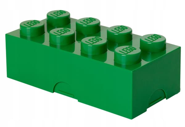 LEGO building block lunch box, breakfast container – GREEN