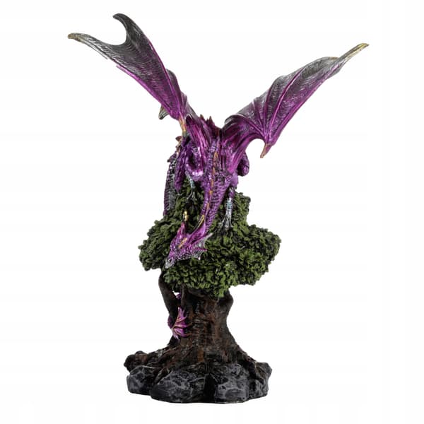 Fioletowy dragon on a tree figurine – Dark Legends by Puckator