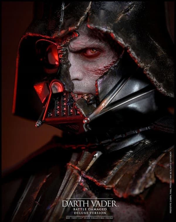 Darth Vader Battle-Damaged Star Wars Deluxe Version 1/6 Scale Figure, 35 cm