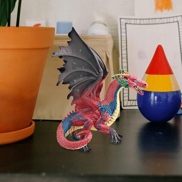 Dragon Mythical Toy 6.69 PVC Model Figure Artwork - Red Mythical Creature