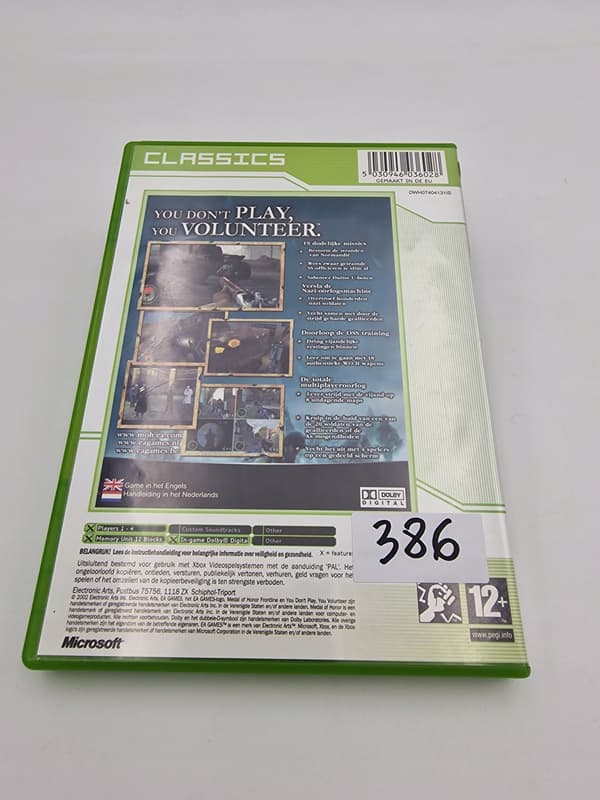XBOX MEDAL OF HONOUR FRONTLINE