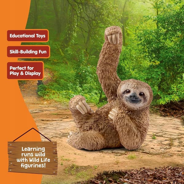 SCHLEICH Sloth WILD LIFE Educational Hand-painted