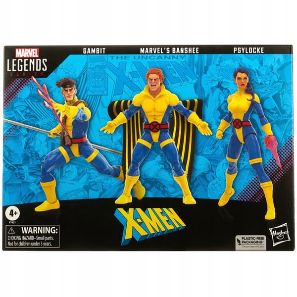 Hasbro X-Men 60th Anniversary Marvel Legends Pack 3: Gambit, Banshee and Psylocke Figures