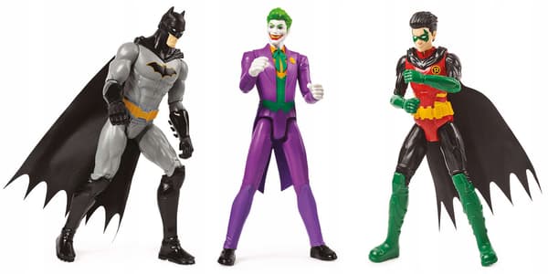 BATMAN 3-IN-1 SET FROM DC COMICS – LARGE 30 CM FIGURES: BATMAN, ROBIN AND THE JOKER