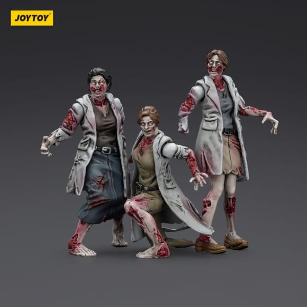 Zombie Dark Source – 8 cm Action Figures: 3-Pack of Medics – Small