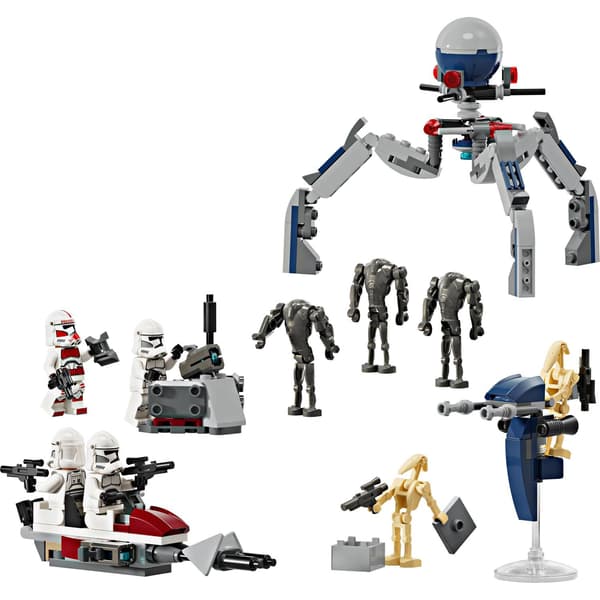LEGO Star Wars 75372 Battle Set featuring a Clone Trooper and a Battle Droid